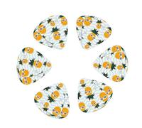 Cute pineapple print Guitar Picks, 12PCS Premium Celluloid Guitar Pick Medium for Acoustic Guitar, Electric Guitar, Bass