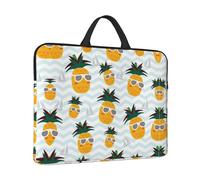Cute Pineapple Print Protective 14 Inch Laptop Case,Laptop Sleeve With Handle Compatible,Carrying Computer Bag