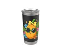 Cute Pineapple Sunglasses Tropical Summer Vibes Stainless Steel Insulated Tumbler