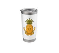Cute Pineapple Yoga Meditation Design Stainless Steel Insulated Tumbler