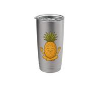 Cute Pineapple Yoga Meditation Design Stainless Steel Insulated Tumbler