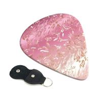 Cute Pink And Gold Wallpaper Guitar Plectrums, 6 Guitar Plectrums, Double Sided Printing, For Acoustic Guitar, Bass, Ukulele, Electric Guitar (0.46 Mm 0.71 Mm 0.96 Mm)