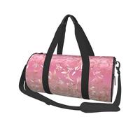 Cute Pink and Gold Wallpaper Round Travel Duffel Bag - Large Capacity Durable Carry-On Bag for Vacation, Gym, Short Trips