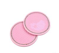 Cute Pink Auto Coasters 2-Pack 7cm for Women