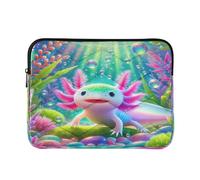 Cute Pink Axolotl Colorful Case Laptop, Slim Laptop Sleeves 15 Inch for Women Men