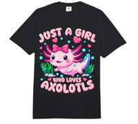 Cute Pink Axolotl Kawaii Just A Girl Who Loves Axolotls Comfort Colors Adult Heavyweight T-Shirt