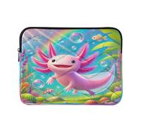 Cute Pink Axolotl Laptop Sleeve, Waterproof Case for Laptop 15.6 Inch for Women