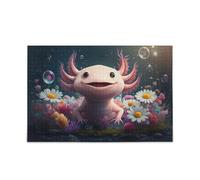 Cute Pink Axolotl Puzzle Jigsaw Puzzle Fun Family Activity 500 Pieces