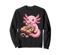 Cute Pink Axolotl Sushi Nigiri Bubble Tea Anime Food Sweatshirt