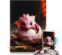 Cute Pink Baby Dragon1000 Piece Jigsaw Puzzles for Adults Challenging Game Toys Wall Decoration Unique Birthday and Xmas Gifts 38x26cm