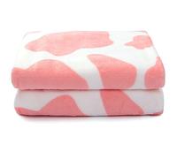 Cute Pink Blankets for Teen Girls - Small Soft Strawberry Blanket, Lightweight Fuzzy Plush Pastel Fleece Throws for Crib, Stroller & Travel - Blush Pink Gifts for Kids Girls 40" x 50"