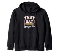 Cute Pink Bow Test Day You Got This Motivation For Women Zip Hoodie