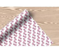 Cute Pink Bow Wrapping Paper Sheet, Pretty Bows on White for Girls, Perfect for Birthday Parties, Baby Showers & Valentines Day Gifts - W90 WHITE (Medium Sheet - 42 x 58cm / 15.7" x 22.8" inches)