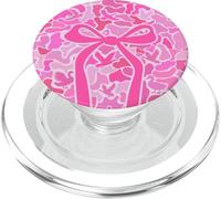Cute Pink Camo Duck Hunting Aesthetic Camouflage with Bow PopSockets PopGrip for MagSafe