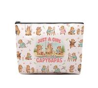 Cute Pink Capybara Makeup Bag is a Good Gift for Capybara Lovers. The Capybara-Shaped Wallets in Various Poses are Also Ideal for Gifting to Friends or Family.