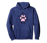 Cute Pink Cat Paw Print Kitten Paws Aesthetic Pastel Pullover Hoodie