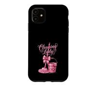Cute Pink Cleaning Lady Housekeeping Mop & Bucket Case for iPhone 11
