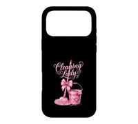 Cute Pink Cleaning Lady Housekeeping Mop & Bucket Case for iPhone 17 Pro Max