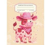 Cute Pink Cow Composition Notebook: College Ruled Lined Paper 110 Pages, 7.5 x 9.25 in| School Supplies for Kids, Teens, Students, Cow Lovers| Perfect Stationary Gift for Writing, Notetaking, Doodling