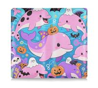 Cute Pink Dolphins for Halloween Premium Leather Car Registration and Insurance Card Holder Wallet Accessories Case for Cards, Essential Document Driver License