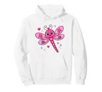 Cute Pink Dragonfly Floral Hearts Flowers Spring Bug Insect Pullover Hoodie