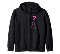 Cute Pink Flamingo In The Pocket Flamingo In Pocket Flamingo Zip Hoodie