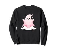 Cute Pink Ghost Kawaii Spooky Season Apparition Sweatshirt