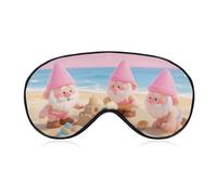 Cute Pink Gnomes Sleep Mask for Women Men Soft Breathable Sleep Eye Mask Soft Eye Cover Light Blocking Sleeping Masks Adjustable Blindfold for Travel Home Office Naps & Gifts