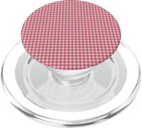 Cute Pink Green Gingham Check Plaid Checkered Pattern PopSockets PopGrip for MagSafe
