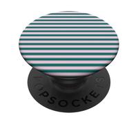 Cute Pink Green Minimalist Horizontal Striped Pattern PopSockets Adhesive PopGrip