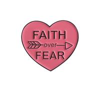 Cute Pink Heart Arrow Brooch - Alloy Enamel Pin with Cartoon Letter Design, 1PC