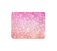 Cute Pink Love Hearts Mouse Mat Pad - Girlfriend Wife Fun PC Computer #8754