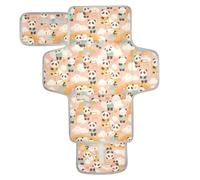 Cute Pink Panda Reusable Changing pad for Baby with Tissue Pocket Changing Pads for Changing Table with Built-in Pillow