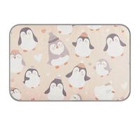 Cute Pink Penguin Summer dog cooling blankets for large Self Cooling 38" x 23" cool mats for hamster cozy sleeping waterproof manta fria para perros M