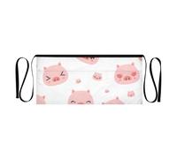 Cute Pink Pig White Cute Pink Pig Waist Apron for Women Men with 3 Pockets Durable Waterproof Cooking and Gardening Apron, Cute Pink Pig White, One size