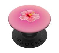 Cute Pink Summer Aura Hibiscus Floral Gradient Y2K Coquette PopSockets Adhesive PopGrip
