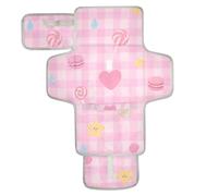 Cute Pink Sweet Character Lines Reusable Portable Changing pad with Tissue Pocket Portable Baby Changing pad Infant Travel Station Kit cambiadores de pa?ales para Bebes