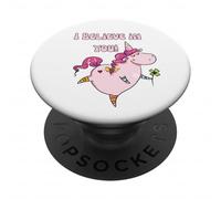 Cute Pink Unicorn I Believe In You Inspirational Design PopSockets Adhesive PopGrip