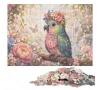 Cute Pious Bird Painting Picture Wood Puzzle, Adults, 1000 Pieces | Clear image details: a practical indoor pastime at home.