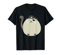 Cute Pirate Cat T-Shirt Cat Lover Tee T-Shirt