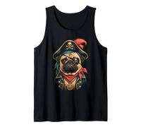 Cute Pirate Pug Kids Treasure Tank Top