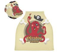 Cute Pirates Cartoon Octopus Stretchy Baby Car Seat Cover,Canopy Nursing Covers,Soft Breathable Windproof Scarf Changepad for Winter Infant Breastfeeding Boys