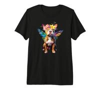 Cute Pitbull Dog Angel with Wings Premium T-Shirt