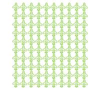 Cute Plane Design Paper Clips 100Pcs Bright Color Wire Scrapbook Card Papercraft Small Portable Office School (Green)