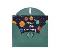 Cute Planet Exquisite Pearl Paper Holiday Cards, Birthday Cards, Suitable For Christmas, Valentine'S Day, Wedding Anniversary And Party Invitation Cards.