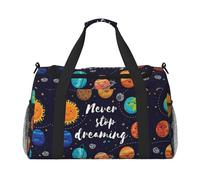 Cute Planet Print Hand Travel Bag Ideal for Long-Distance Travel and Daily Use