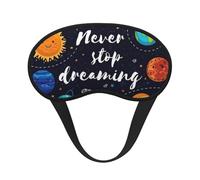 Cute Planet Print Sleep Mask for Side Sleepers Cute Blackout Eye Mask Shades Cover for Home or Travel