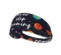 Cute Planet Printing Double-Sided,Unisex Elastic Sports Headband,Ideal As A Gift For Sports-Loving Friends,Family