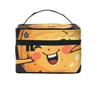 Cute Planet Prints Makeup Bag for Women Men, Travel Cosmetic Bag Large Wide-Open Portable Toiletry Bag with Handle