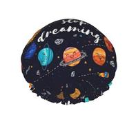 Cute Planet Reusable Luxury Shower Cap For Women, Double Layers Protective Elastic For Women Spa Salon